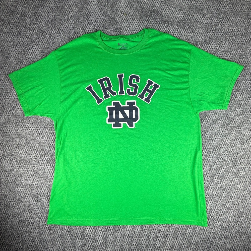 Champion Green 'Irish' Notre Dame Logo Short Sleeve Tee